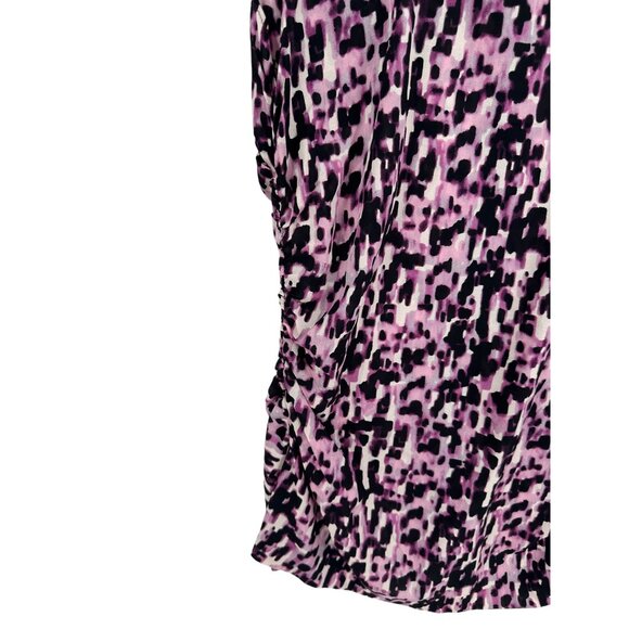 Ann Taylor Top  NWT‎ Ruched Sides Sleeveless Size 6 Silk Blend Abstract - Picture 6 of 9